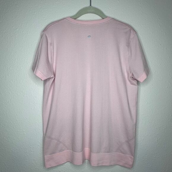 Lululemon Swiftly Breathe Relaxed-Fit Short Sleeve Shirt, Pink Mist, Size 8 - Picture 3 of 7